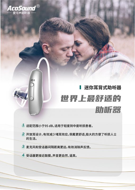 迷你耳背式助聽器-