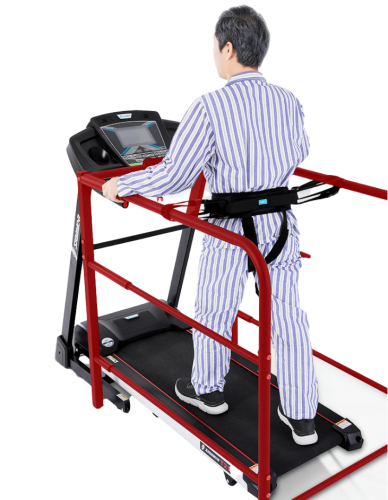 Rehabilitation treadmill suit for the elderly