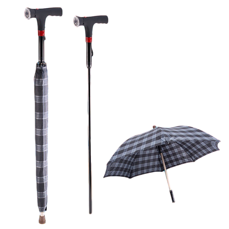 Multifunctional barrier free walking stick umbrella