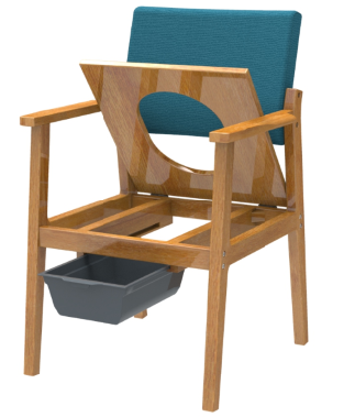 Solid wood toilet chair for the elderly
