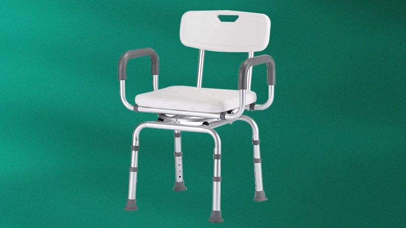 Aluminum alloy rotating shower stool-