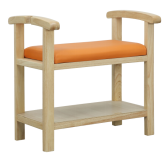 Rubberwood shoe changing stool