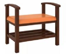 實(shí)木換鞋凳